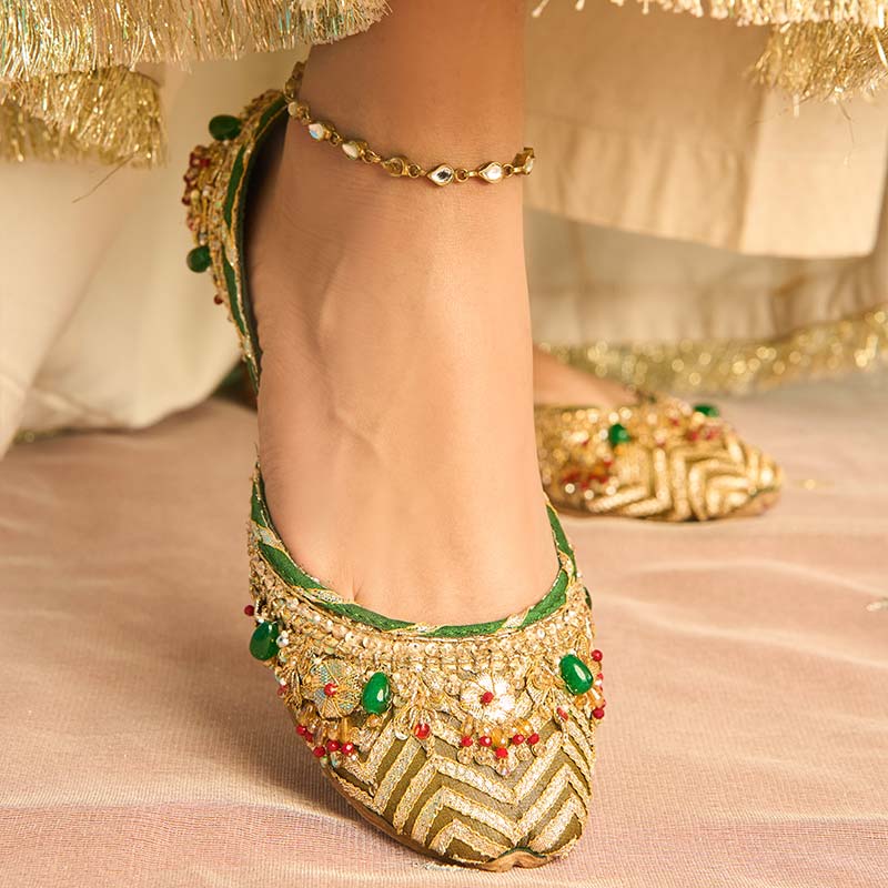 Sandal Khussa With Anklets GOTTA JEWEL – Dazzle By Sarah