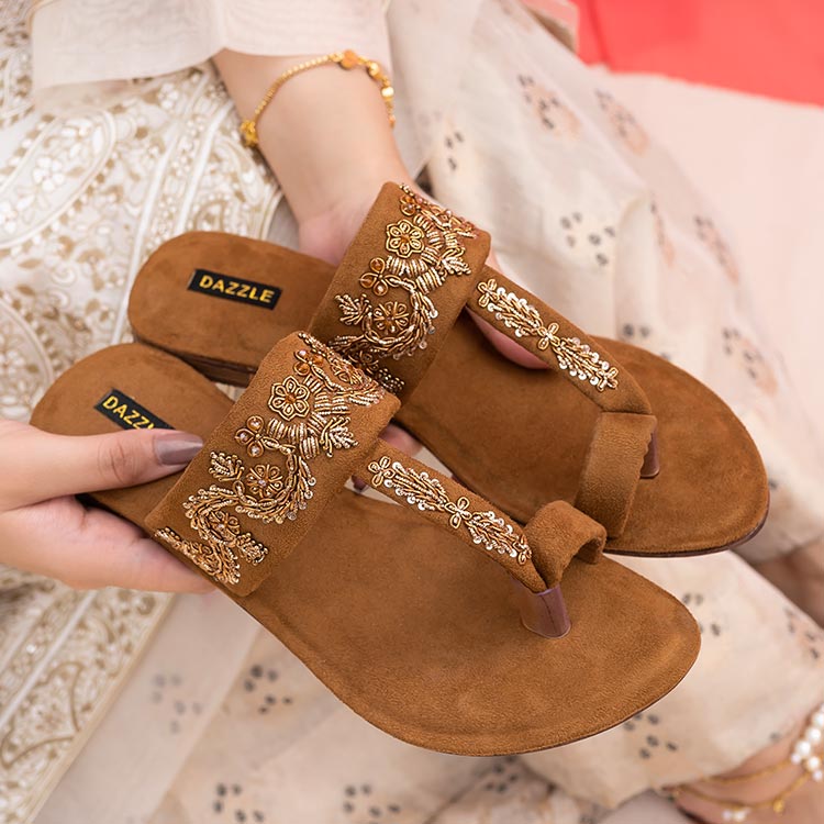 Kolhapuri Chappal for Women | Kolhapuri chappal for girls – Dazzle by Sarah