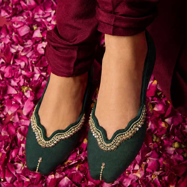Sunehri Reet (Bottle Green)