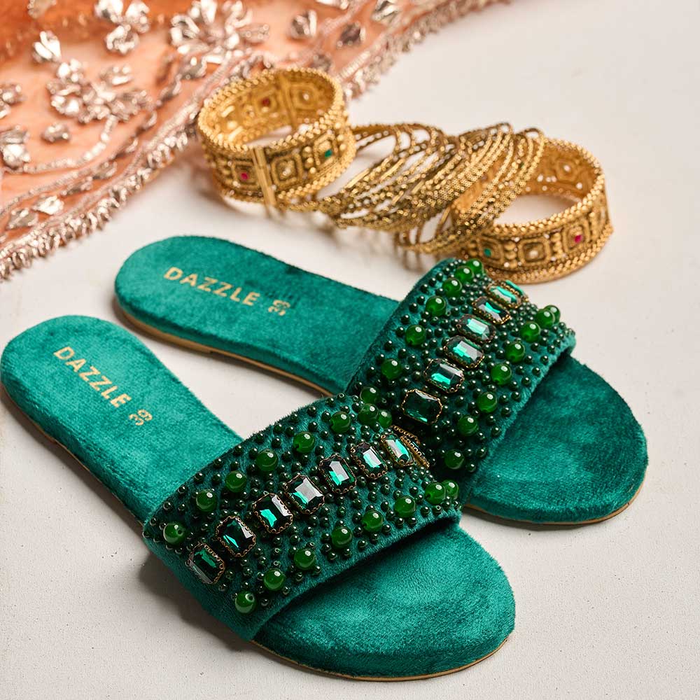 Alexis Slider (Bottle Green) - Dazzle by Sarah