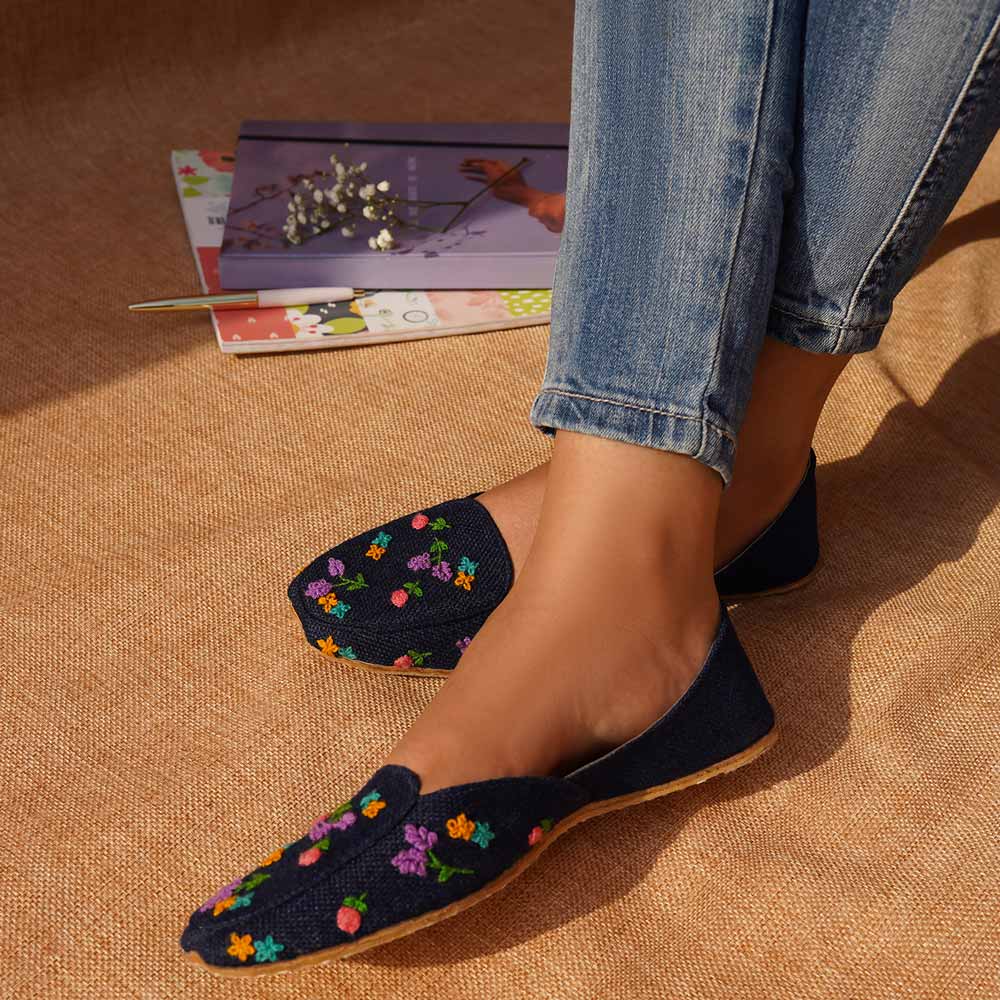 womens floral khussa shoes