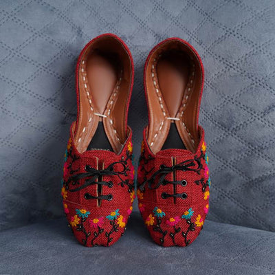 Florid Vine Red-Khussa-kolhapuri-dazzle-by-sarah