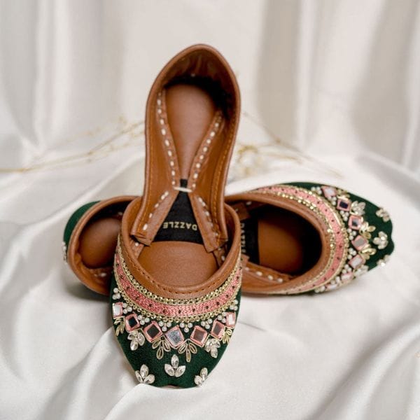 Khussa Collection Khussa With Anklets Shocking Pink Work Khussa