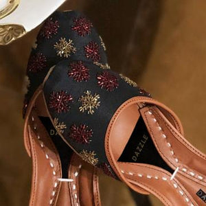 Midnight Melody Black-Khussa-kolhapuri-dazzle-by-sarah